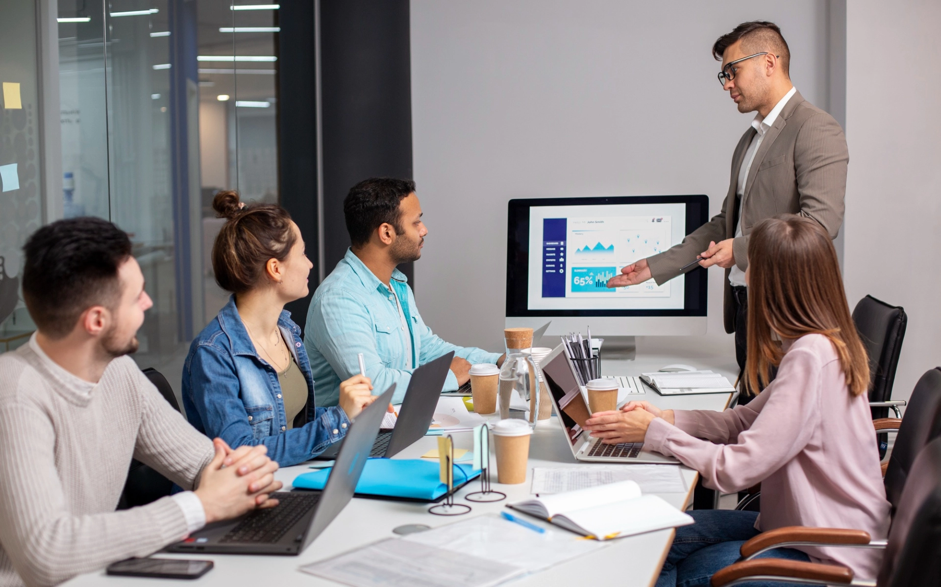 Business people in the meeting room