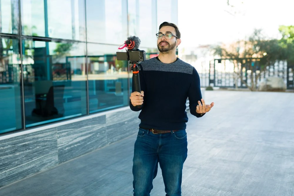 Realtor Shooting a Video of a Property